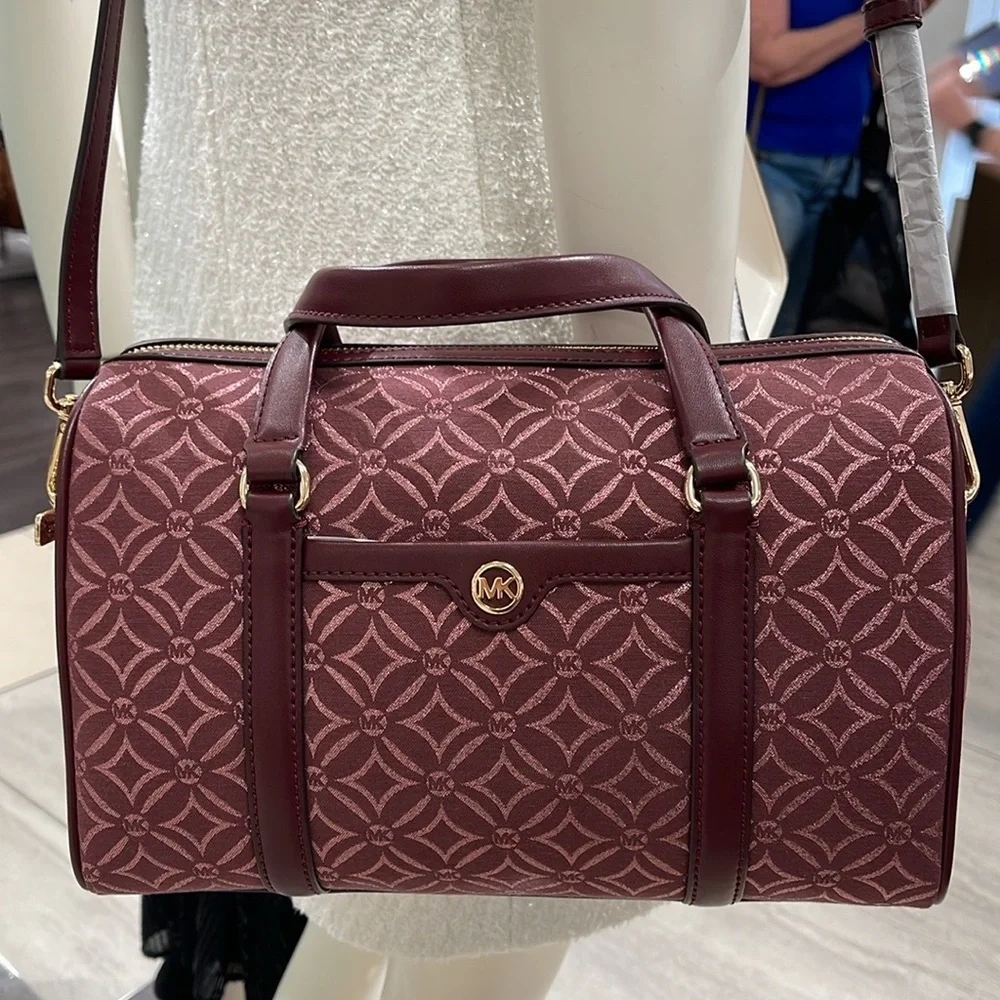 MICHAEL KORS JST TRAVEL MEDIUM DUFFLE SATCHEL SHOULDER CROSSBODY BAG MK NWT